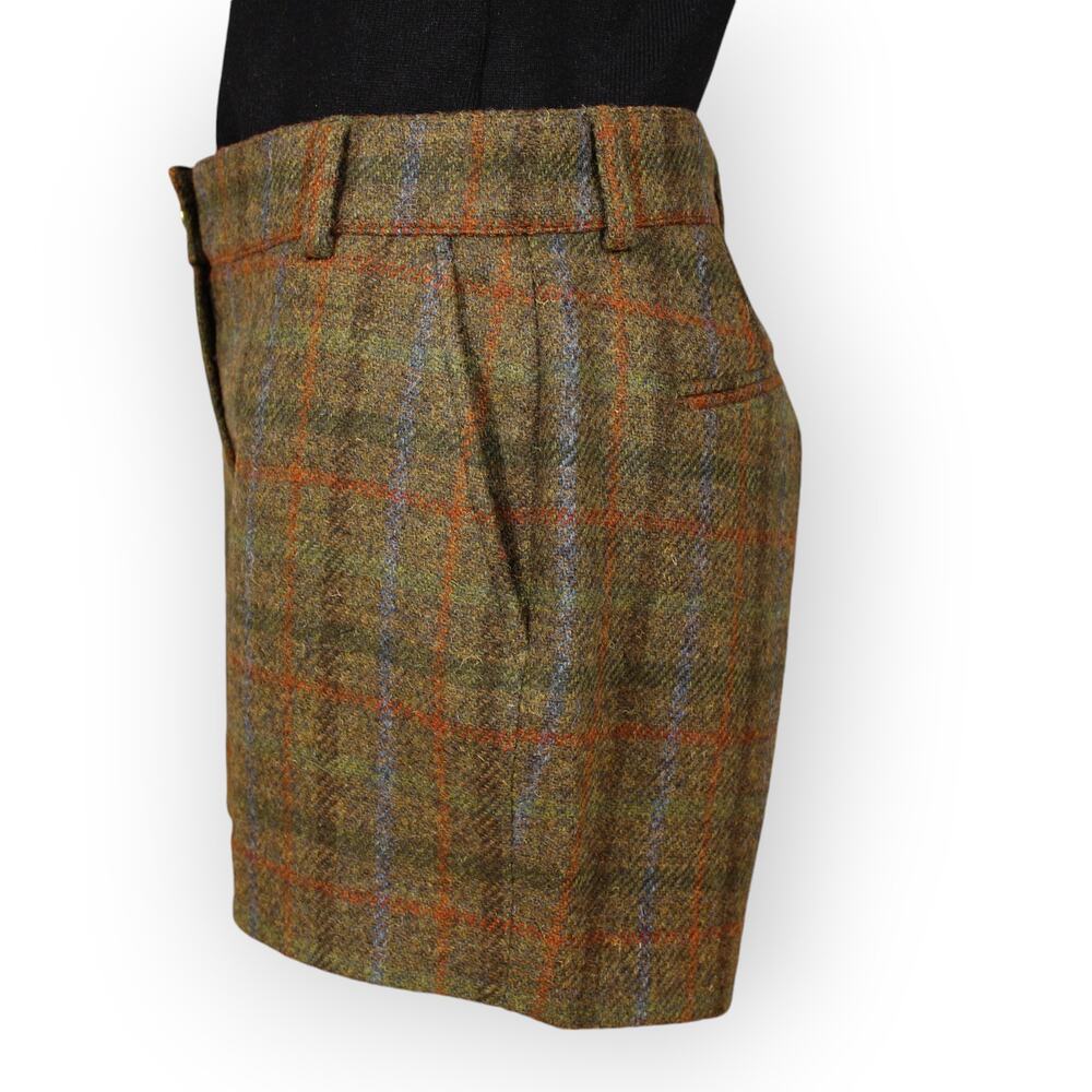 BOAST (4) Harris Tweed Wool Shorts Plaid Lined Deadstock NEW Brown Green - Picture 13 of 16